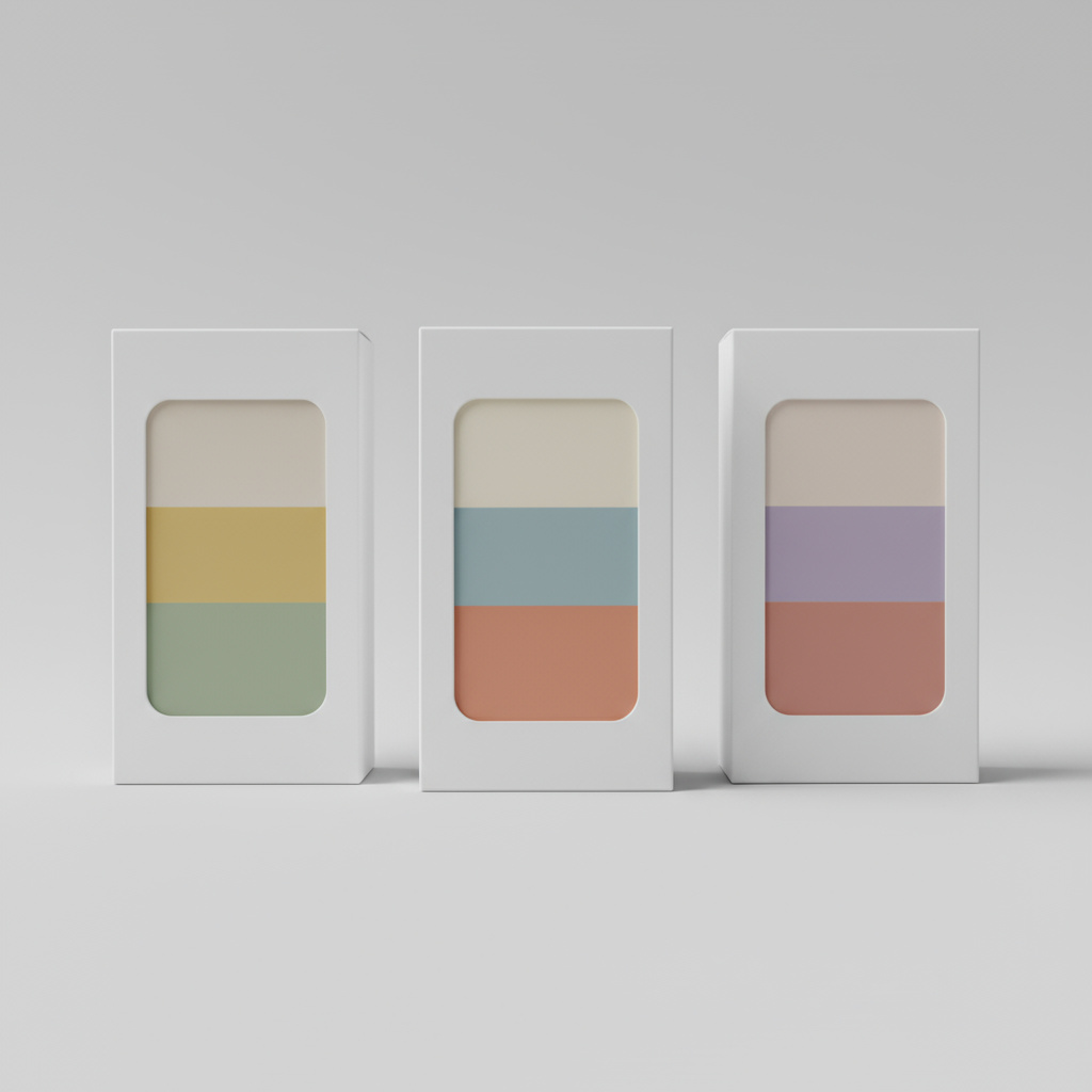 Set aus Faltschachteln mit minimalistischen Flächen